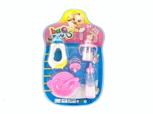 ขวดนมของเหลวพร้อมช้อนอาหารสําหรับเด็กระฆัง