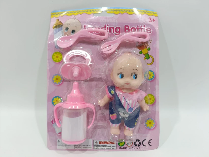 Doll with feeding bottle