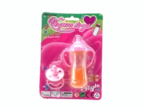 Pretend play baby magic orange juice bottle with 3 nipples