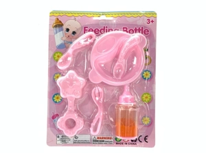 Pretend play baby orange juice magic bottle with tableware