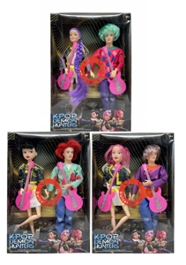 Versi Mei-Tai generasi ketiga K-POP dengan musik cahaya berburu setan 11,5 inci 12 sendi kelompok berburu setan wanita, kelompok berburu setan pria 2 orang campuran dengan gitar