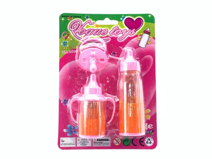 Pretend play baby magic bottle with liquid and nipple