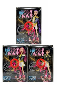 Edisi Mattel generasi ketiga K-POP setan berburu dengan cahaya musik 11.5 inci 12 sendi tubuh setan berburu, dengan skate bulu bat set balap mobil