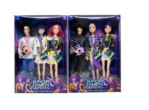 Generasi ke - 3 K-POP Demon Hunt 11.5 inci 12 sendi kelompok pemburu setan wanita, kelompok pemburu setan pria tiga orang campuran dengan gitar dan kamera