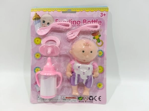 Boneka dengan botol susu
