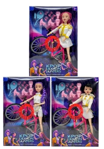 Generasi ke - 2 K-POP setan berburu dengan cahaya musik 11.5 inci 12 sendi solid setan berburu kelompok, dengan skate bulu bat set balap mobil