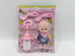 Doll with feeding bottle