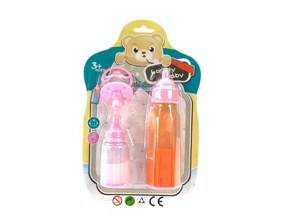 Pretend play baby magic milk + orange juice bottle