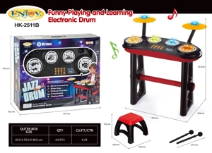 Silicone Musical Instrument Drum + Stand