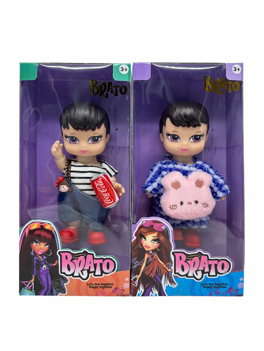 Generasi 2 8 inci 12 sendi fesyen badan padat boneka Belaz dengan botol cola