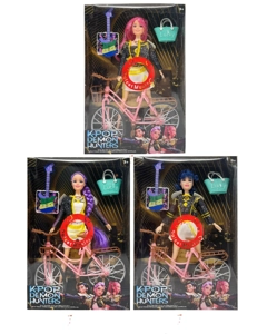 รุ่นที่ 3 K-POP วงดนตรีแสงสว่าง 11.5 นิ้ว 12 ข้อต่อ วงดนตรีม้าลายทึบ พร้อมจักรยาน กีตาร์ กระเป๋าถือ