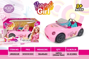 Electric Universal Pink Barbie Car with Carded Barbie