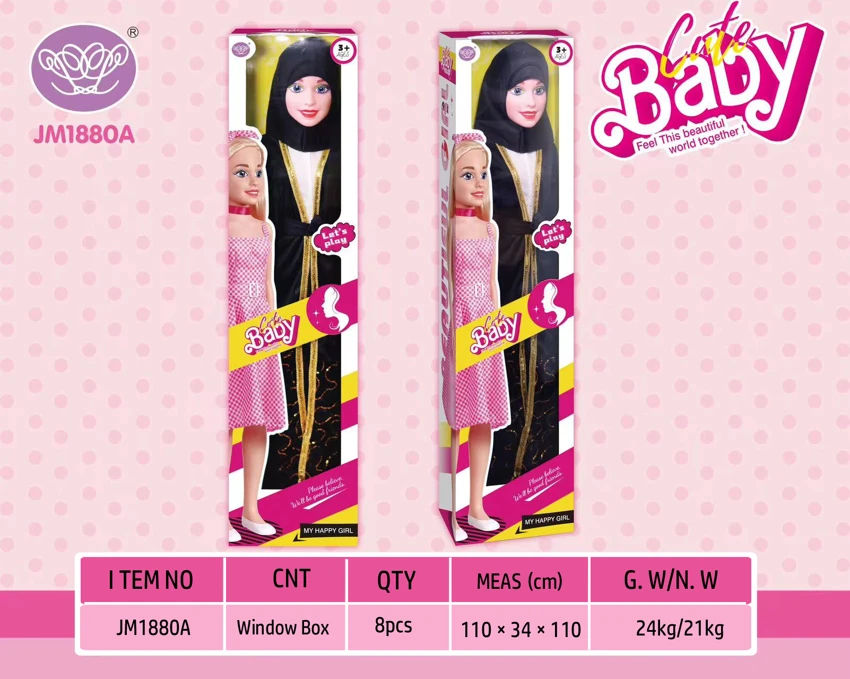 108cm gaun hitam Barbie