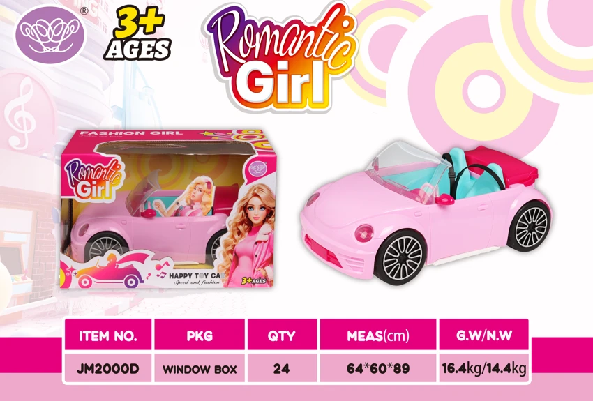 Pink Barbie Car with Carded Barbie