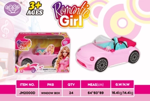 Pink Barbie Car with Carded Barbie