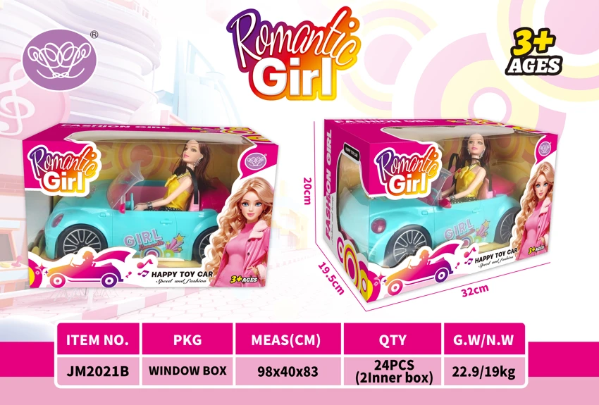 Electric Universal Macaron Green Barbie Car with Barbie