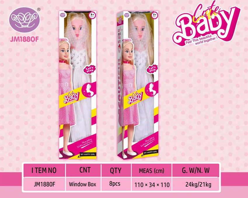 108cm gaun perkahwinan Barbie