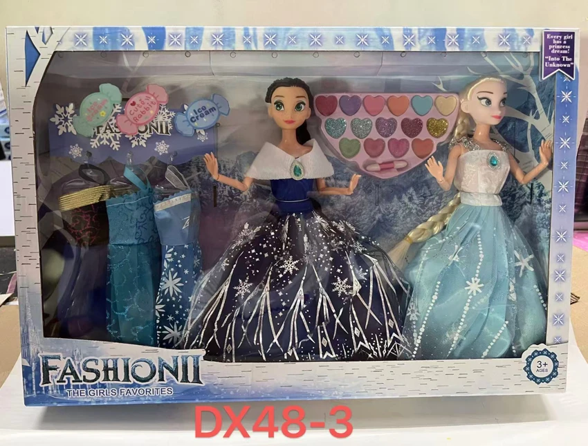 11.6-inch Solid Body Jointed Hand Ice Princess with Makeup and Accessories