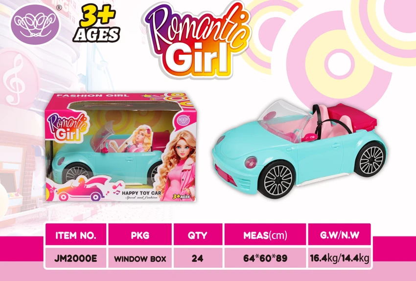 Macaron Green Barbie Car with Carded Barbie