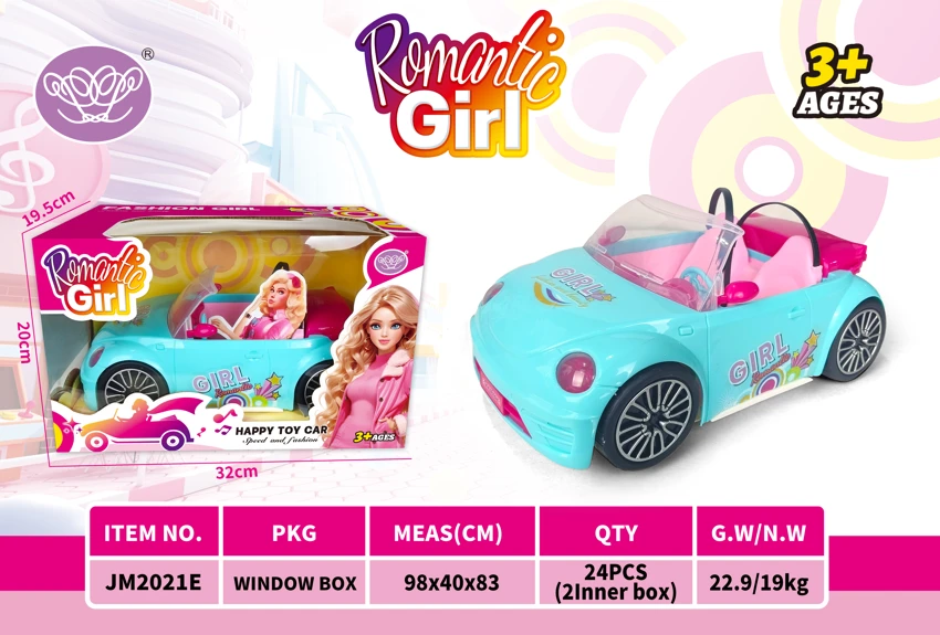 Electric Universal Macaron Green Barbie Car with Carded Barbie