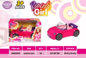 Magenta Barbie Car with Carded Barbie