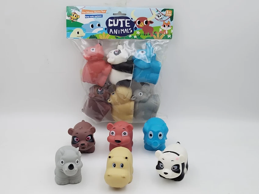 Vinyl 6 Pets with BB Whistle, PVC Header Bag