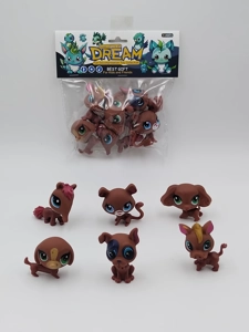 Soft Vinyl 6 Cute Pets, PVC Header Bag