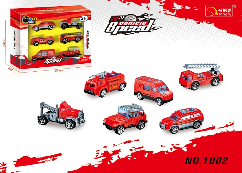 6 Gliding Fire Trucks