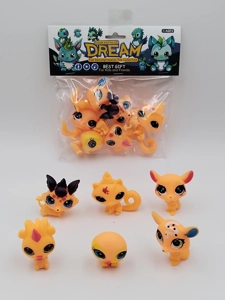 Soft Vinyl 6 Cute Pets, PVC Header Bag