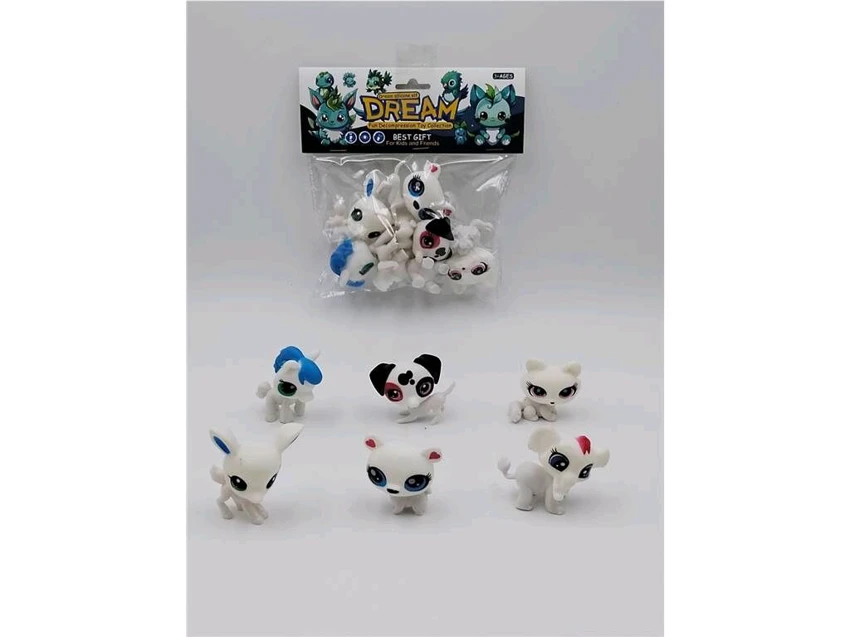 Soft Vinyl 6 Cute Pets, PVC Header Bag