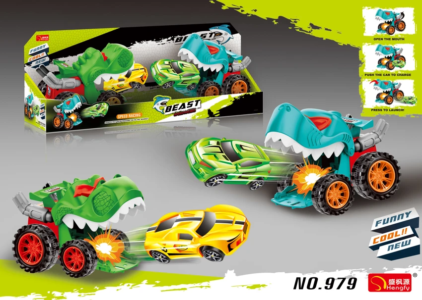 Dinosaur & Shark Ejection Cars