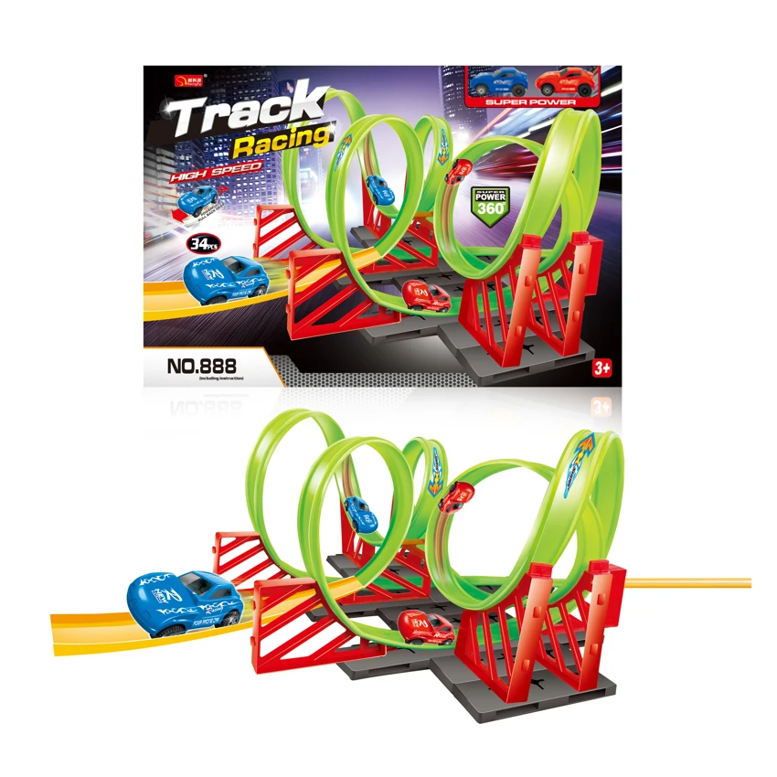 Pull-back Track Car (with 2 cars)