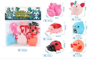 Vinyl 6 Cute Pets, PVC Header Bag