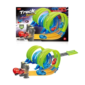 Pull-back Dual Racing Track Car (with 2 cars)