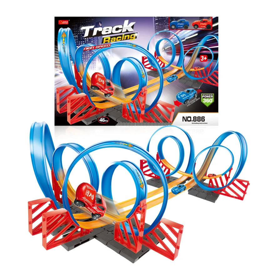 Pull-back Serial Track Car (with 2 cars)