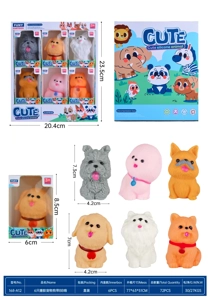 6 Vinyl Pet Dog Styles, 6 per Display Box