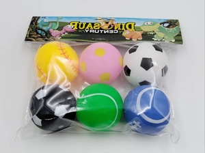 Vinyl 6 Balls, PVC Header Bag