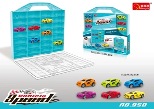 Storage Box with 6 Racing Cars