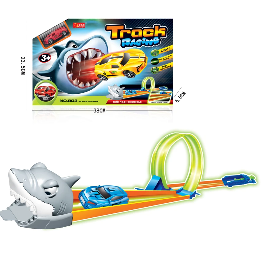 Shark Glow-in-the-dark Ejection Track Car