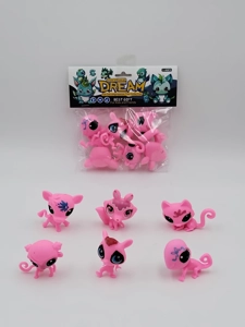 Soft Vinyl 6 Cute Pets, PVC Header Bag