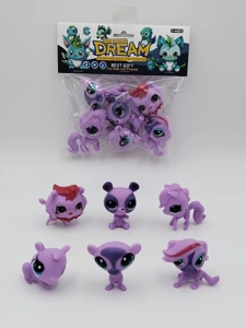 Soft Vinyl 6 Cute Pets, PVC Header Bag