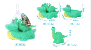 Vinyl Mother & Baby Dinosaur, Blister Card with Mesh Bag