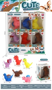 6 Vinyl Dinosaur Styles, 6 per Display Box