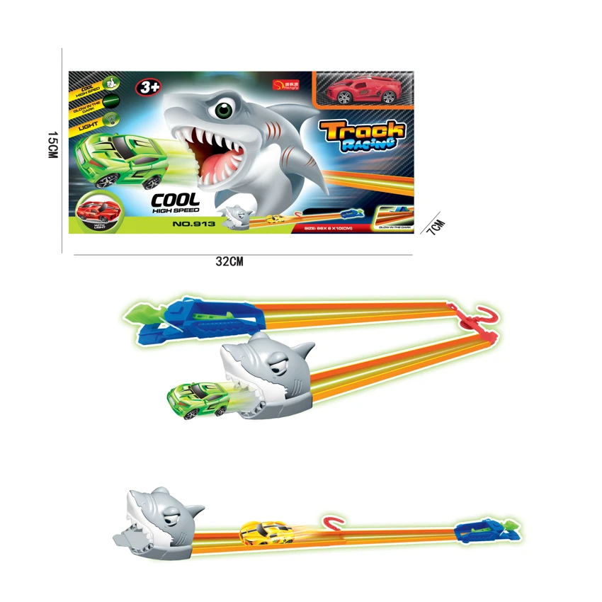 Shark-themed Glow-in-the-dark Ejection Track Car