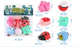 Vinyl 6 Cute Pets, PVC Header Bag