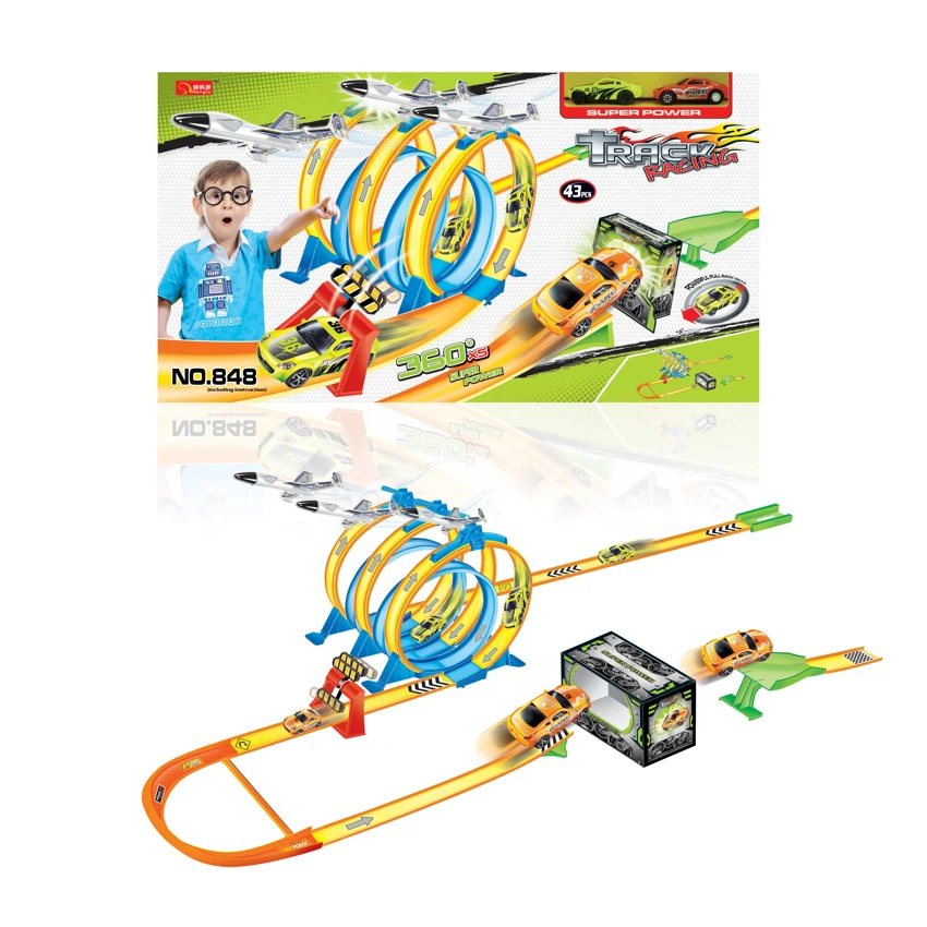 Pull-back 5-loop Track Car