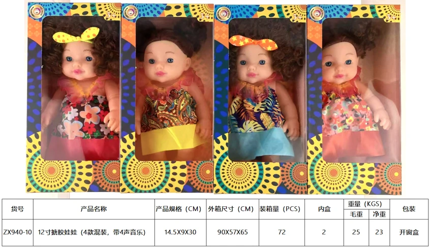 ตุ๊กตาหุ่นยนต์ 12 นิ้ว (แพ็ค 4 แบบผสม พร้อมเพลง 4 เสียง)