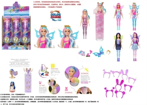 ลูกบอลอาบน้ําเกลือ 11.5 นิ้ว ตุ๊กตาบาร์บี้ สายคล้อง 5 อุปกรณ์ที่แตกต่างกัน 4 สุ่มผสม 6 ชิ้น