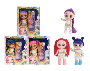 Kartun 5D [Goyangkan Kepala] Mata Sejati 14 inci penuh boneka berburu setan dengan fitur musik tema lagu lagu kompetisi konser juara tema set 3 campuran