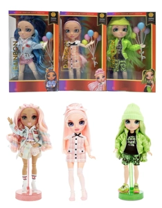 Hadiah kelas atas tema 1 - to - 1 10 inci 12 sendi padat mata kaca asli Rainbow tinggi kejutan pelangi bayi sekolah menengah dengan balon 3 campuran